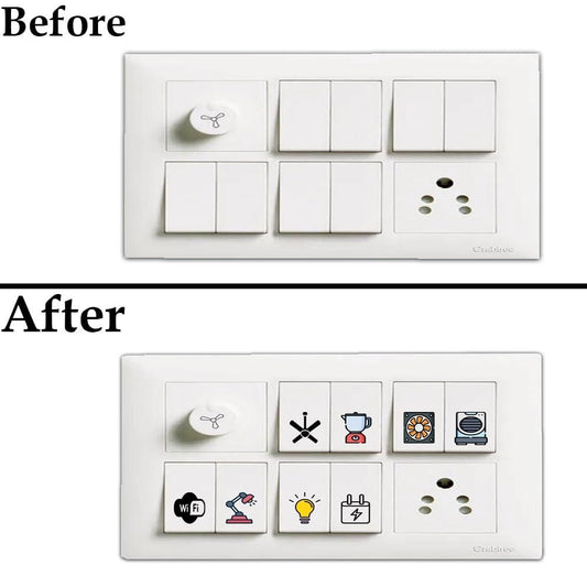 3D Premium Switch Stickers – Pack of 149 | Assorted Colors | Decorative Vinyl Stickers