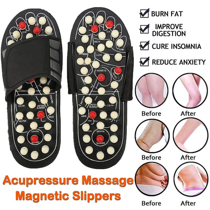 Acupressure & Magnetic Therapy Slippers – Manual Spring Yoga Paduka for Blood Circulation & Pain Relief