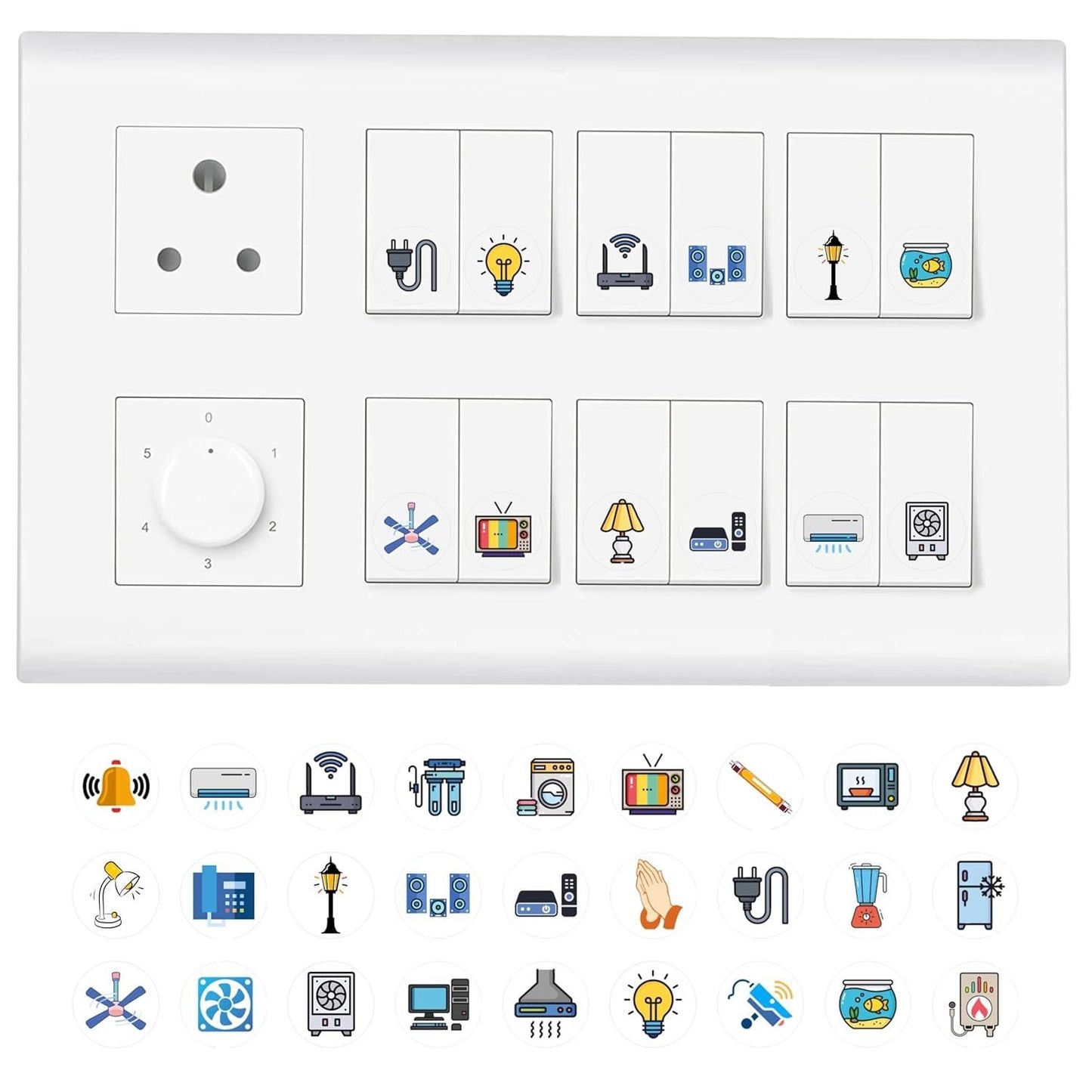 3D Premium Switch Stickers – Pack of 149 | Assorted Colors | Decorative Vinyl Stickers