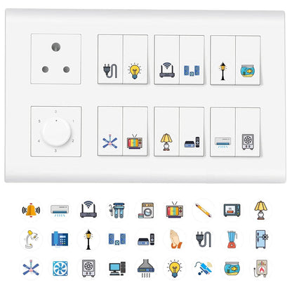 3D Premium Switch Stickers – Pack of 149 | Assorted Colors | Decorative Vinyl Stickers
