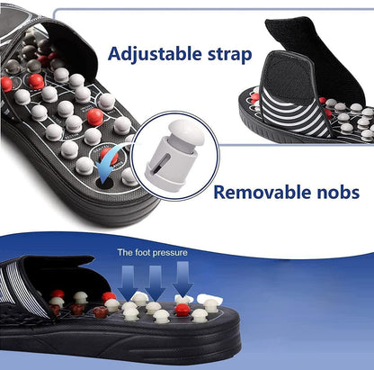 Acupressure & Magnetic Therapy Slippers – Manual Spring Yoga Paduka for Blood Circulation & Pain Relief