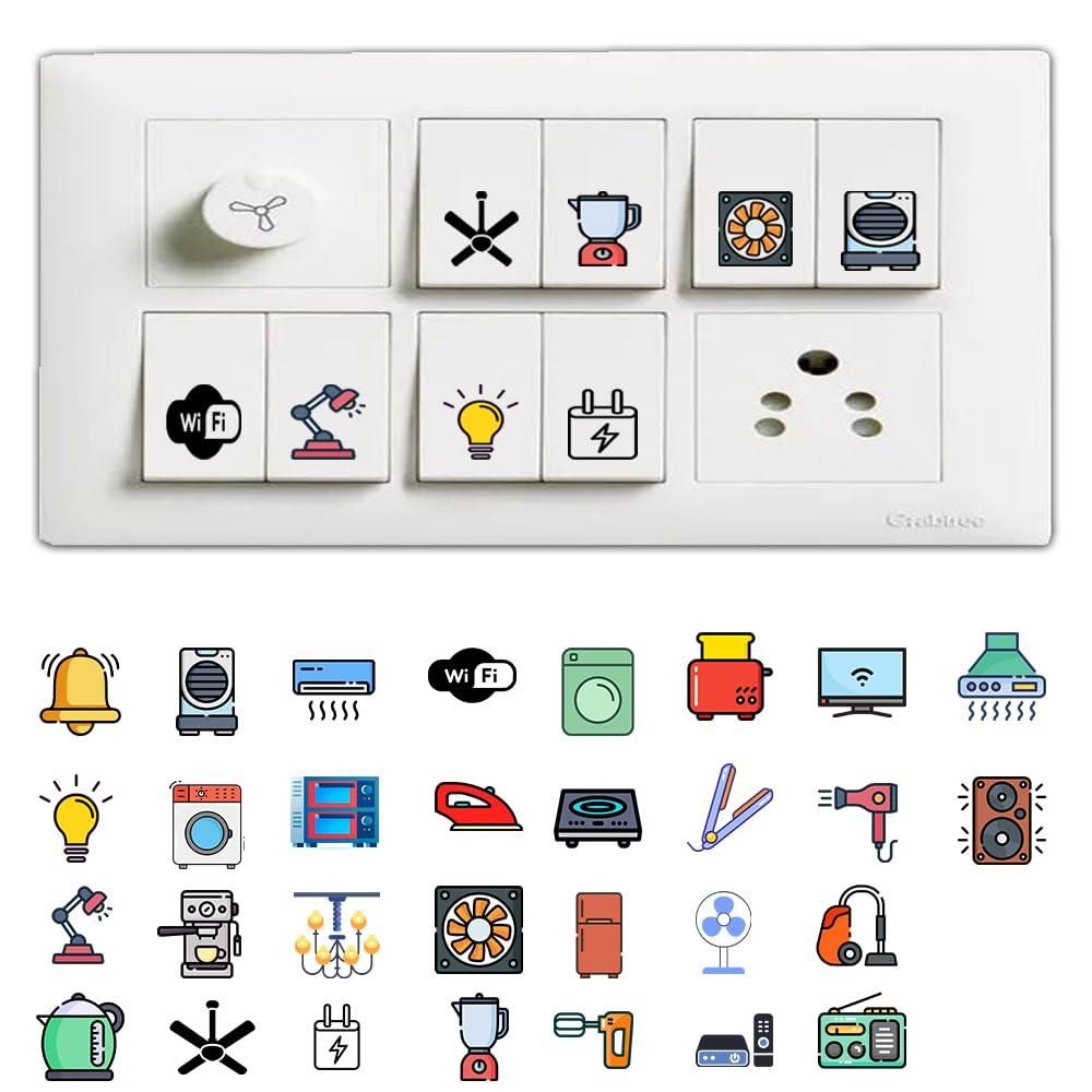3D Premium Switch Stickers – Pack of 149 | Assorted Colors | Decorative Vinyl Stickers