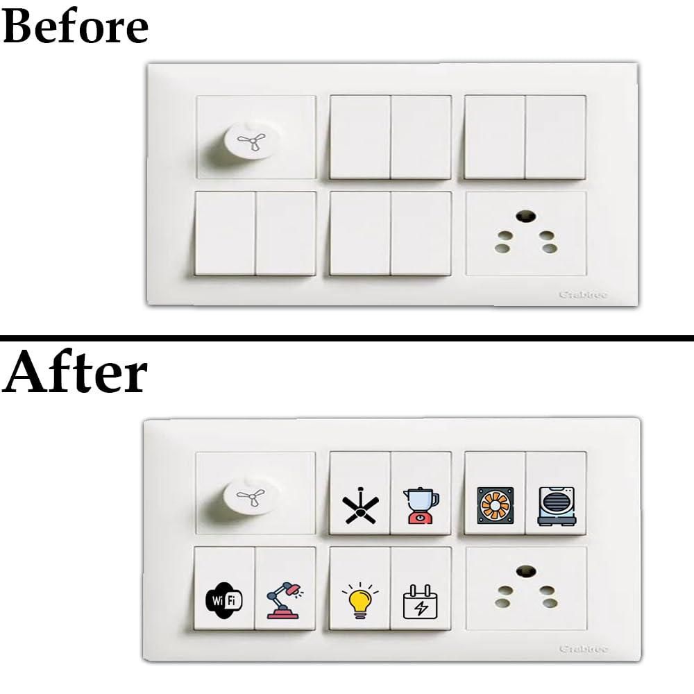 3D Premium Switch Stickers – Pack of 149 | Assorted Colors | Decorative Vinyl Stickers