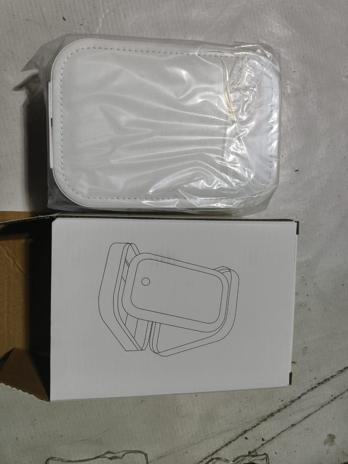 White Jewelry & Makeup Box with LED Mirror