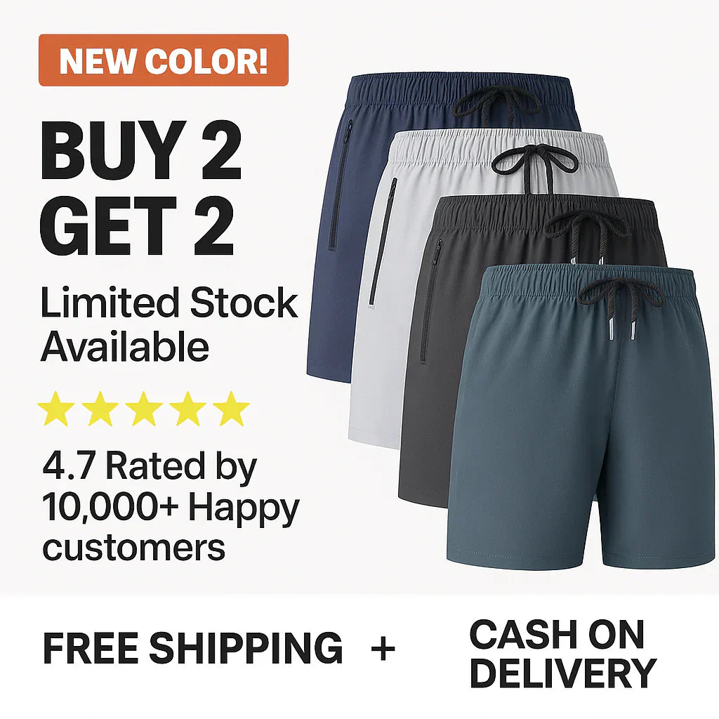 Combo of 4 Men’s Stretchable Cotton Shorts –  Casual Summer Shorts for Men (Pack of 4)